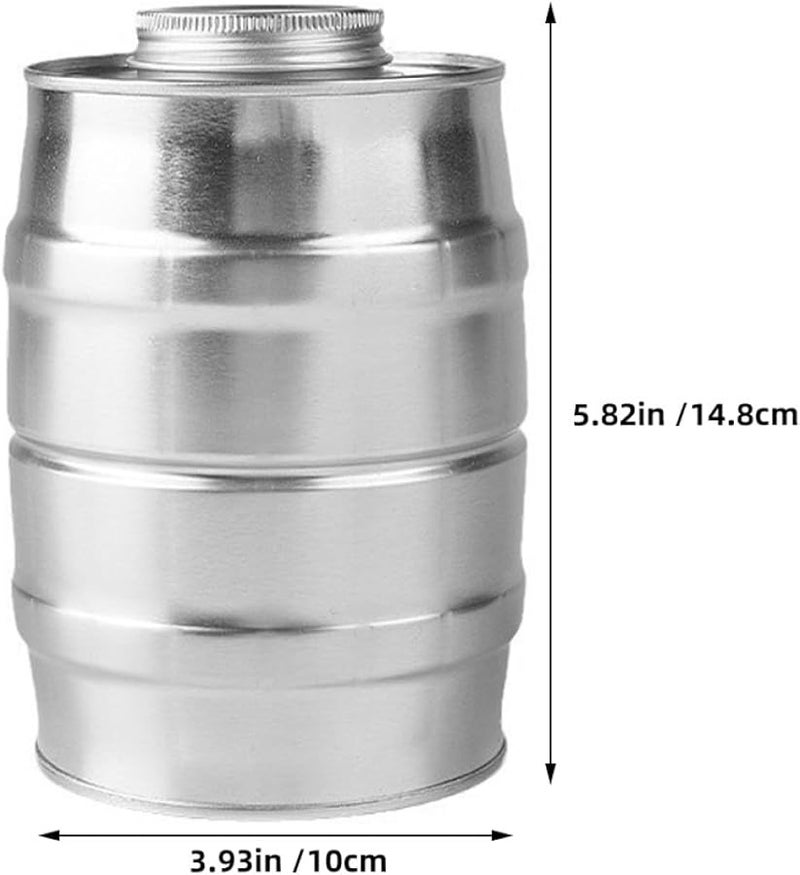 Tinplate Coffee Canister Airtight Barrel Shaped 100Mm X 148Mm For Ground Coffee Tea Sugar Flour - Image 2